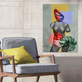 Wallity Cuadro Decorativo de Vidrio Templado Multicolor 70 x 100 cm